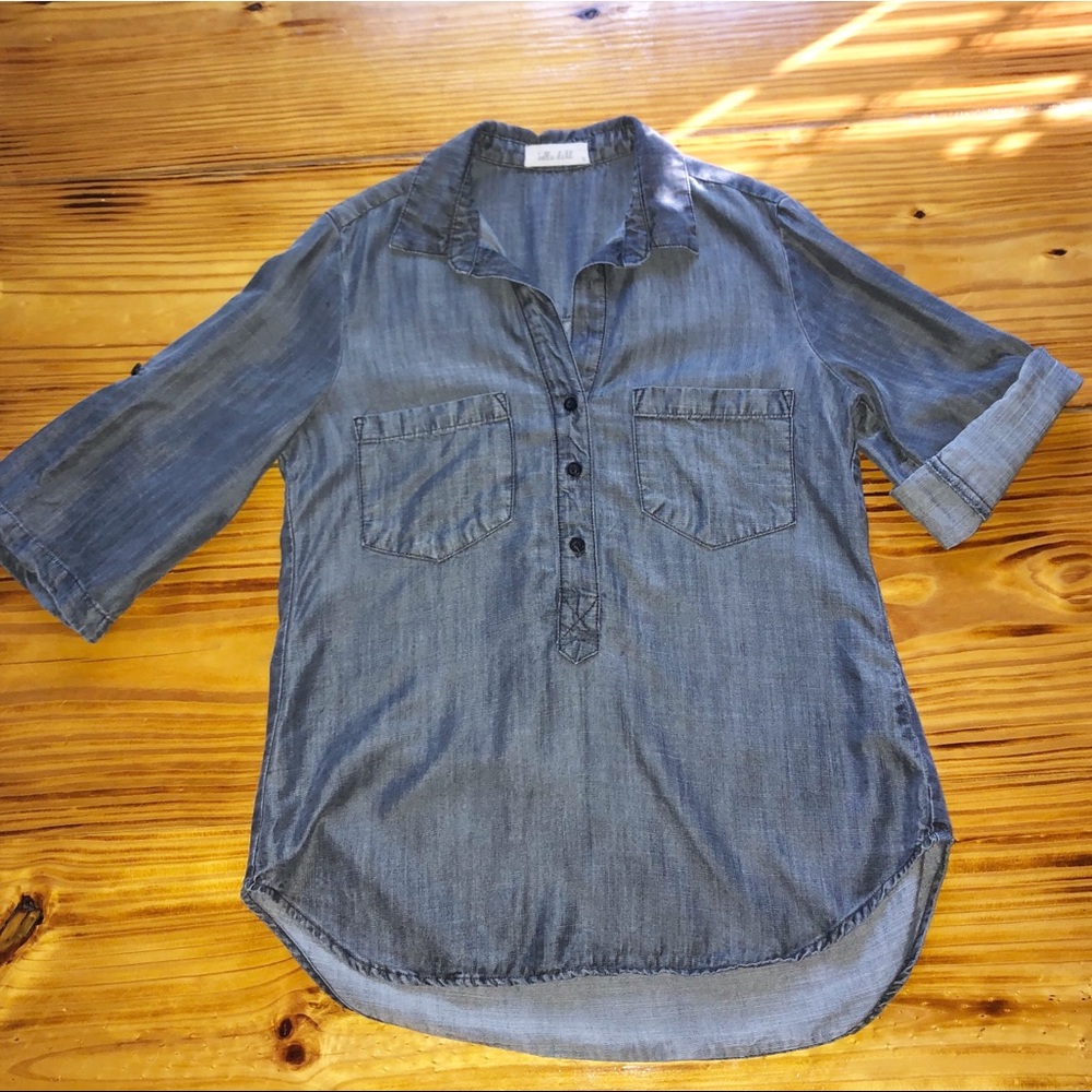 Bella Dahl Tencel Chambray popover top